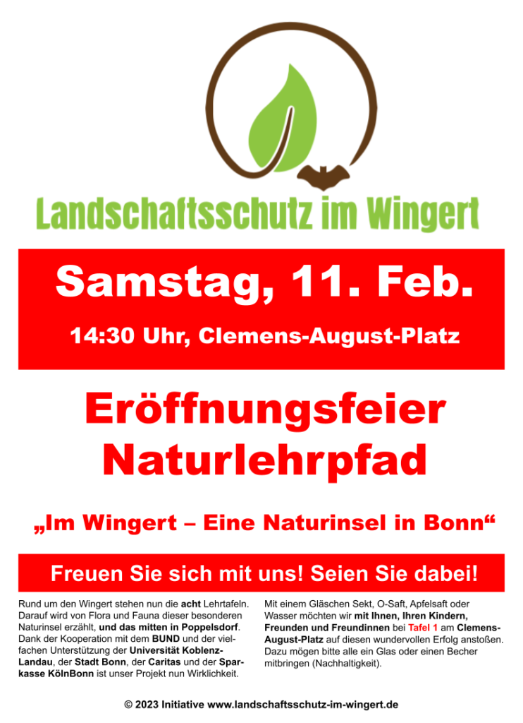 Ausschnitt Plakat Eröffnungsfeier Lehrpfad 2023